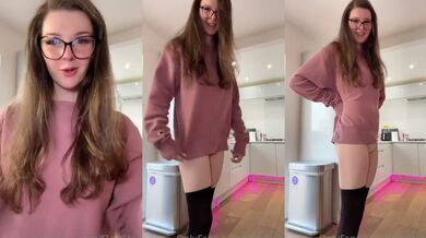 F1nn5ter -  Onlyfans Im in a wear a shirt, thigh highs and nothing else phase,  Solo, Small Tits