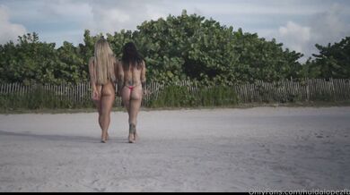 Hulda Lopez aka huldalopezfbb - 01-14-2024 OnlyFans Video - Playing girl at the beach with Sheena Happy Sunday loves